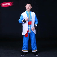 Trang phục sân khấu thiểu số Vân Nam 2017 trang phục múa Naxi nóng bỏng Quần áo nam phong cách dân tộc Naxi - Trang phục dân tộc đồ bộ đẹp
