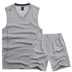 Mùa hè của nam giới phù hợp với vest cộng với phân bón XL cotton thoáng khí không tay V-Cổ chất béo khô nhanh thể thao quần short phù hợp với Áo vest cotton