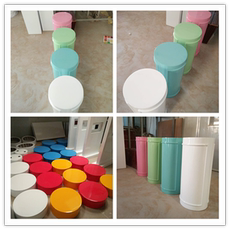 Витрина 定制烤漆圆形地台网红促销展示台中岛展台服装店橱窗立柱模特展台