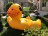 Большая желтая утка, надувная игрушка, водный плавательный круг, экологичный реквизит подходит для фотосессий, увеличенная толщина