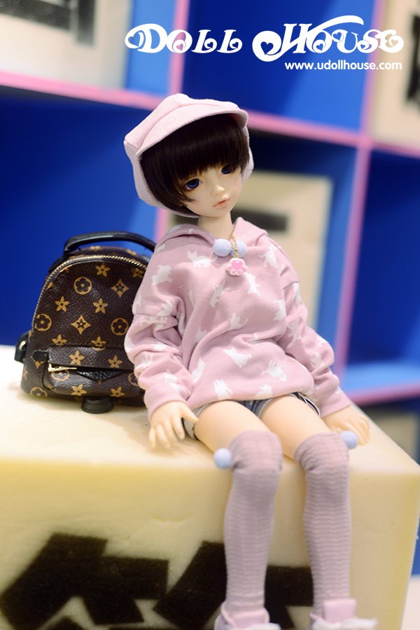 Pink【 End of sale 】 4 points BJD big baby MDD through Wear cat Ball ball + Backpack Shanghai physical store
