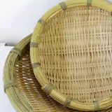 Бамбуковые корзины для хранения корзин с бамбуком из риса Luo, бамбуковая корзина ручной работы на ферме бамбук сито круглое пышное печать бамбука Бесплатная доставка