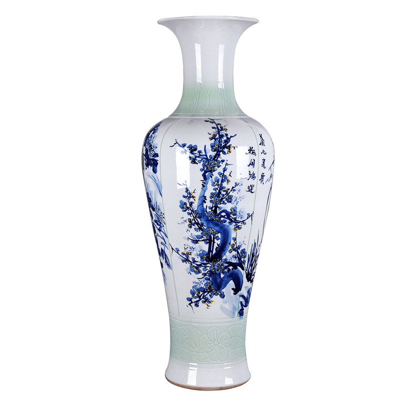 76 92 Jingdezhen Ceramic Bottle Landing Large Vase Home Living