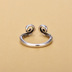 925 sterling bạc trang trí Thái bạc chặt chẽ chính tả mở vòng nữ retro bạc vài vòng chặt chẽ hoop đồ trang sức nam Nhẫn