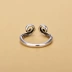 925 sterling bạc trang trí Thái bạc chặt chẽ chính tả mở vòng nữ retro bạc vài vòng chặt chẽ hoop đồ trang sức nam
