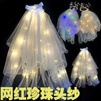 Лента из жемчуга с бантиком, детский аксессуар для волос, популярно в интернете