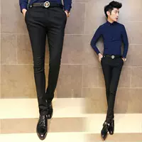 Mùa hè quần nam thanh niên quần âu Hàn Quốc phiên bản của đôi chân mỏng quần của nam giới quần xu hướng stretch thin phần quần ống rộng nam