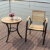 Ngoài trời ngoài trời rắn bàn gỗ và ghế rèn sắt sân thượng gỗ chất bảo quản gỗ vườn giải trí cà phê ban công kết hợp bộ đồ nội thất Bàn ghế ngoài trời / sân