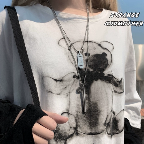 Tide, ожерелье в стиле хип-хоп, подвеска, цепочка, аксессуар, свитер, европейский стиль