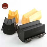 Ветер и никко для кошачьей тосты не липкая кошачья головка хлеб с низким сахарным тостом коробка милая котенок матовая плесень