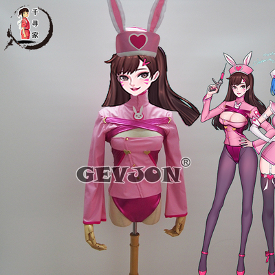 taobao agent Overwatch D.VA Nurse Rabbit Girl Songhanhan DVA Maid Cosplay Pioneer Cos Tongren Customized