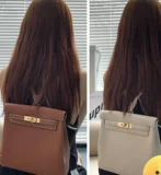 Кожаный школьный рюкзак, коллекция 2023, из натуральной кожи, подходит для студента