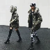 MAMC 17FW cổ áo lông thú lớn chi nhánh ngụy trang mực khắc nam giới và phụ nữ với cùng một vài bông quần áo hip hop phong cách leo núi khắc áo khoác da nam Trang phục Couple