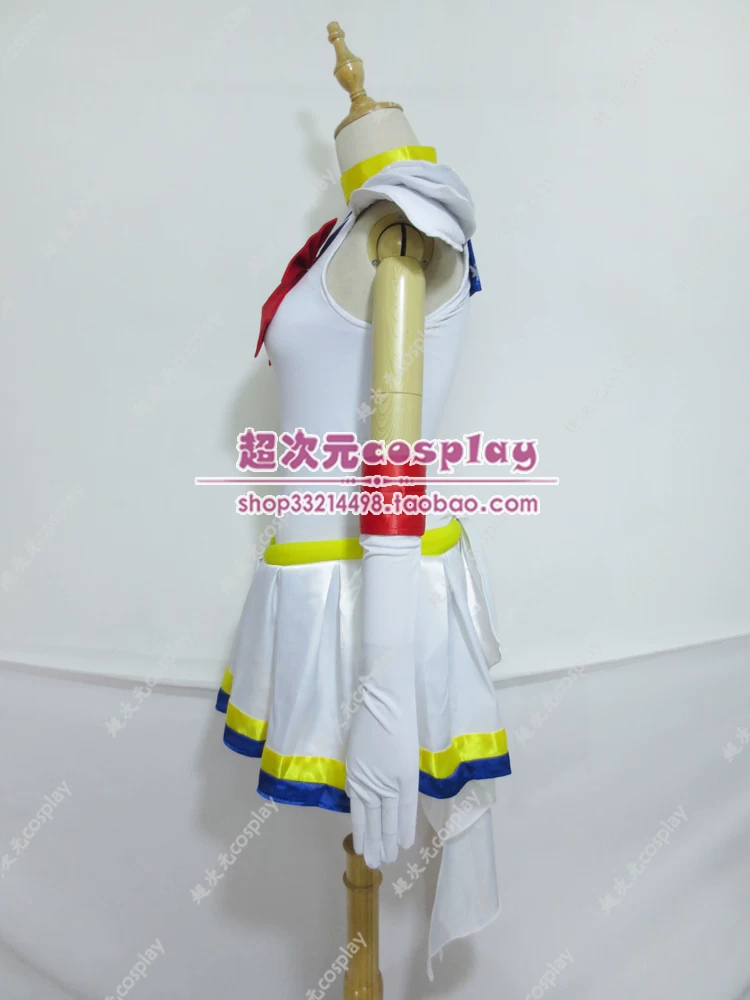 Красивая Сейлор Мун Луна Битва Классическая Белая Синяя Вода Hand Server Луна Воина COSPLAY одежда