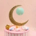 Starry sky moon light cake trang trí bánh trang trí cờ trang trí đẹp bánh bố trí trang trí bánh sinh nhật - Trang trí nội thất