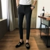 Mùa xuân mới màu đen quần dài quần âu nam giới của Hàn Quốc thanh niên chân quần nam tự trồng chín điểm xu hướng quần quần bò nam đẹp Quần