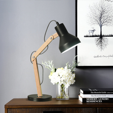 Лампа для чтения 北欧卧室led简约现代创意书房电脑学习折叠办公工作阅读实木台灯 OTHER