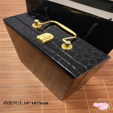 картон 鳄鱼纹裤带礼盒手提式皮盒子高档欧式皮带礼品盒大号内衬包装订做