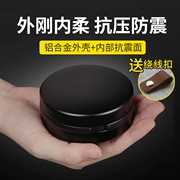lưu trữ Headphone túi nén hộp phụ kiện kim loại nhôm Bluetooth earplugs nhỏ kỹ thuật số gói nhập học đơn giản - Lưu trữ cho sản phẩm kỹ thuật số