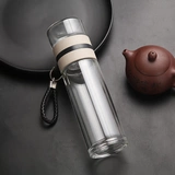 Термос, чай, вместительная и большая чайная чашка, стеклянный стакан