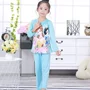 Bộ đồ ngủ bé gái 5 bé quần dài tay xuân hè và mùa đông 4-6-8-10 tuổi trẻ em cotton 11 công chúa 7-9 bộ đồ phục vụ tại nhà pijama nam trung niên