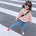 Quần jeans bé gái xuân hè 2019 mới bé gái nước ngoài thoáng khí quần thun bé trai mùa thu mặc quần dài - Quần jean váy trẻ em hàn quốc Quần jean