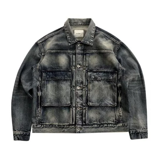 NGOARMY 19AW Nissan fabric heavy cowei denim jacket rust is old retro versatile Yu Wenle