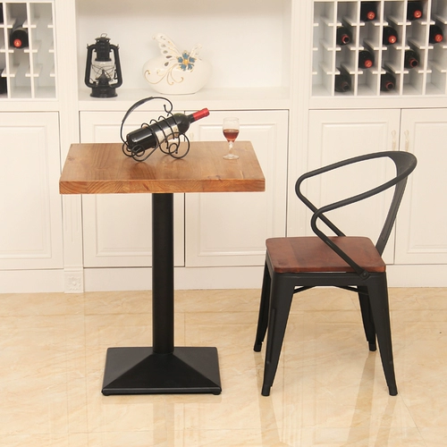 Железное твердый древесина маленький клык кафе Кафед и стул Комбинированные молочные чай