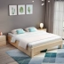 Giường gỗ nguyên khối 1,8 m hiện đại tối giản giường đôi chính chủ phòng ngủ kinh tế cho thuê nội thất phòng 1,5m giường đơn giản - Giường giuong ngu Giường