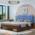 Giường gỗ nguyên khối 1,8 m hiện đại tối giản giường đôi chính chủ phòng ngủ kinh tế cho thuê nội thất phòng 1,5m giường đơn giản - Giường giuong ngu Giường