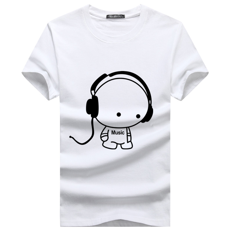 Children's Headphones Whitenew pattern personality Chinese style Dragon printing Crew neck man Short sleeve T-shirt easy Big size cotton summer Fat guy men's wear Tide t