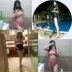 Cao eo Hàn Quốc big breast bikini phụ nữ mang thai áo tắm nữ chia chất béo mmEF cup kích thước lớn cho con bú áo tắm sau sinh bikini 2 mảnh màu trắng Bộ đồ bơi hai mảnh