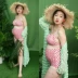 Cao eo Hàn Quốc big breast bikini phụ nữ mang thai áo tắm nữ chia chất béo mmEF cup kích thước lớn cho con bú áo tắm sau sinh Bộ đồ bơi hai mảnh