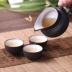 Chiêu Châu Zisha Gongdao Cup Bộ trà Kungfu Phụ kiện Trà gốm Biển tím Cốc bùn 汝 Lò pha trà - Trà sứ ấm pha trà thủy tinh Trà sứ