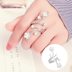 [Mua 2 tặng một miễn phí] Nhật Bản và Hàn Quốc kim cương zircon mở vòng nữ tính khí tính cách thủy triều người chỉ số ngón đeo nhẫn ... nhẫn vàng 18k Nhẫn