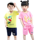 Trẻ em ngắn tay phù hợp với mùa hè mới chàng trai và cô gái cotton trẻ em của bé giải trí thể thao ngắn tay phù hợp với thủy triều Phù hợp với trẻ em