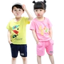 Trẻ em ngắn tay phù hợp với mùa hè mới chàng trai và cô gái cotton trẻ em của bé giải trí thể thao ngắn tay phù hợp với thủy triều quần áo trẻ em cao cấp