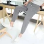 Mùa hè nam lanh quần âu Hàn Quốc phiên bản của xu hướng của tự trồng chân 9 điểm quần chân cotton Mahalon chín quần nam quần short nam harem