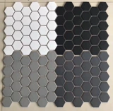 Шестиугольная белая черная мозаика