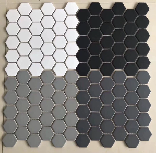 Шестиугольная белая черная мозаика