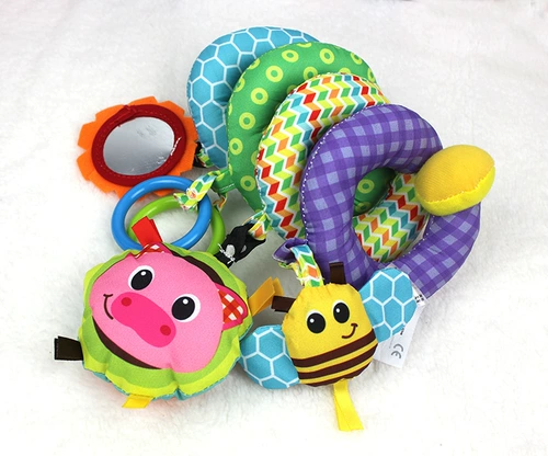 Детская коляска для новорожденных, игрушка на кроватку, успокаивающая погремушка, подвеска, 1 лет