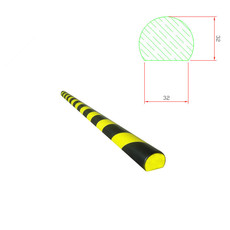 Упаковка угол 黄黑防护条 软包防撞海绵防撞棉 内附背胶警示防撞条停车厂防撞