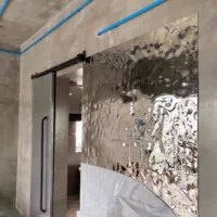 Образец водяной волны нержавеющая сталь Фоновая стена потолок металлическое зеркальное давление на лист шишка