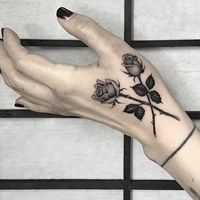 Водостойкие тату наклейки с розой в составе, долговременный эффект