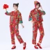Đông Bắc vải hoa lớn bộ đôi cô gái làng biểu diễn trang phục ngộ nghĩnh chị em trang phục múa vuông phù hợp với trang phục yangko