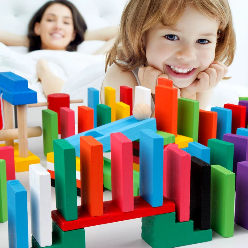 1000 viên domino cho trẻ em trong giai đoạn phát triển sớm của khối xây dựng trí tuệ cạnh tranh đồ chơi tiểu học - Khối xây dựng