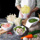 10 меламиновых блюд самообслуживания для ресторана hot pot, столовые приборы, тарелки для барбекю, коммерческие гарниры, бочки для салата-латука, тарелки для хайдилао mini 2