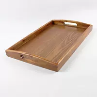 Khay gỗ Nhật Bản có tay cầm hình chữ nhật lưu trữ bằng gỗ khay trà sáng tạo retro tấm gỗ hộ gia đình tấm ăn tối đơn giản - Tấm đũa gỗ