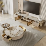 Легкая роскошная яркая световая тарелка Размер Круглый журнальный столик Группа телевизионный шкаф небольшая квартира гостиная