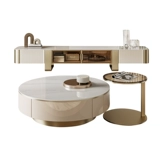 Легкая роскошная яркая световая тарелка Размер Круглый журнальный столик Группа телевизионный шкаф небольшая квартира гостиная